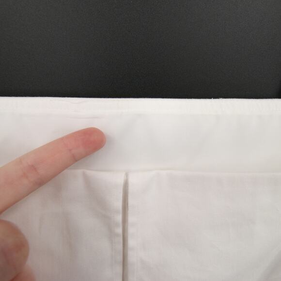 Antonio Melani x The Nat Note Zoe Scalloped Sateen Top White Green Crop Size 14 - Picture 6 of 12